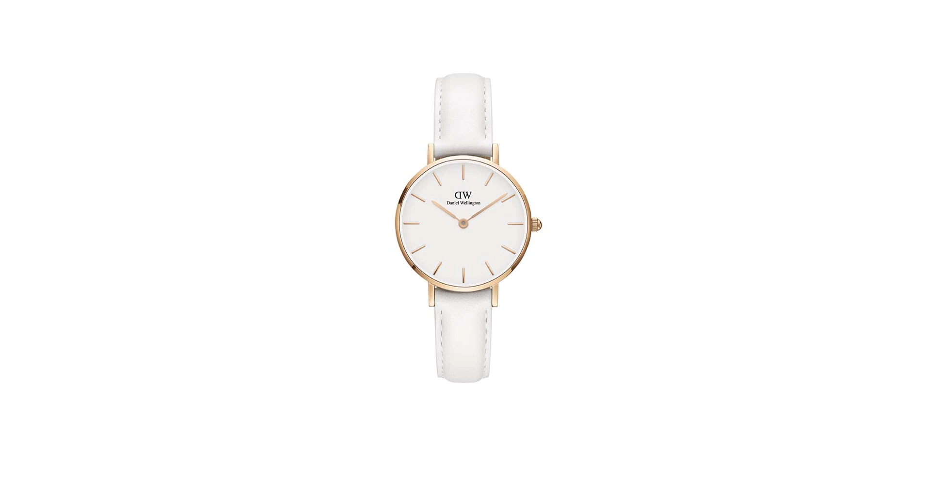 Daniel Wellington Petite Bondi Italiaans Leren Horlogeband Wit - Eén Maat