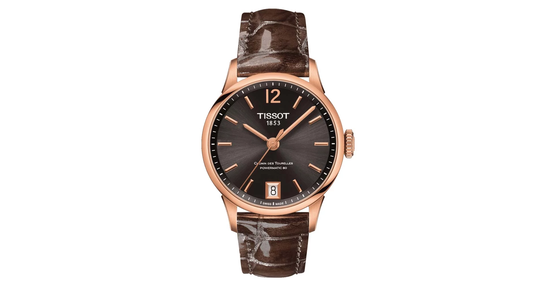 Tissot Chemin Des Tourelles Automatic Mặt Tròn Khảm Trai Dây Da Màu