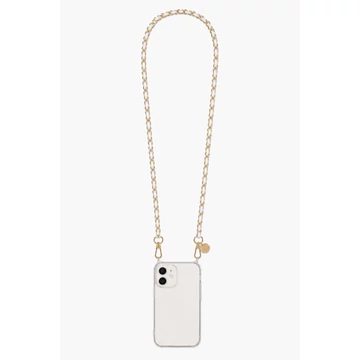 Como Milano telefonlánc CMMJ.003.WH.03.02 120cm nemesacél fehér bőr fonattal