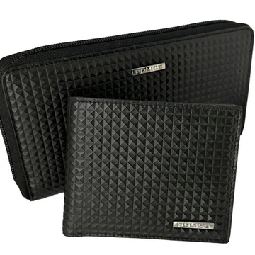 POLICE BŐR PTC242_1-1 PÉNZTÁRCA COMBO BLACK