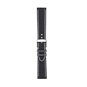 Morellato Biking Techno Carbonio fekete valódi bőr óraszíj 22 mm A01U3586977817CR22