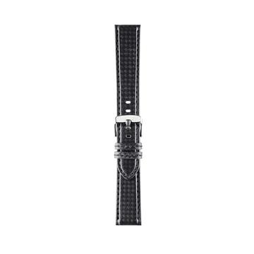 Morellato Biking Techno Carbonio fekete valódi bőr óraszíj 22 mm A01U3586977819CR22