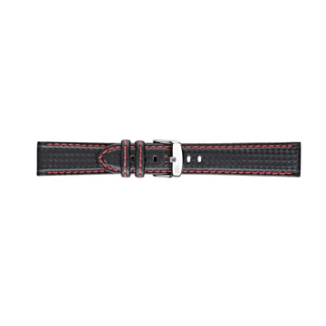 Morellato Biking Techno Carbonio fekete valódi bőr óraszíj 18 mm A01U3586977883CR18