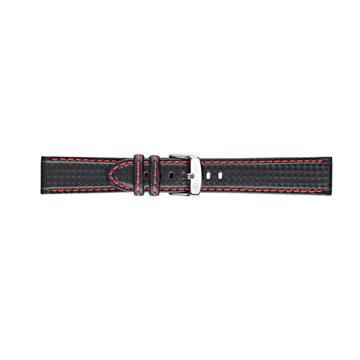 Morellato Biking Techno Carbonio fekete valódi bőr óraszíj 18 mm A01U3586977883CR18