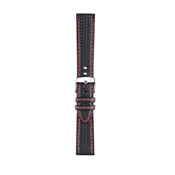 Morellato Biking Techno Carbonio fekete valódi bőr óraszíj 20 mm A01U3586977883CR20