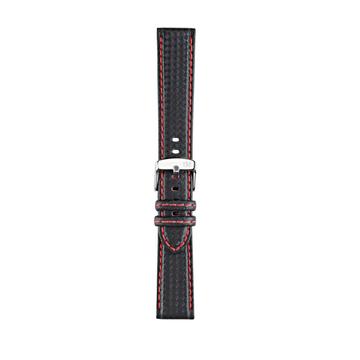 Morellato Biking Techno Carbonio fekete valódi bőr óraszíj 22 mm A01U3586977883CR22