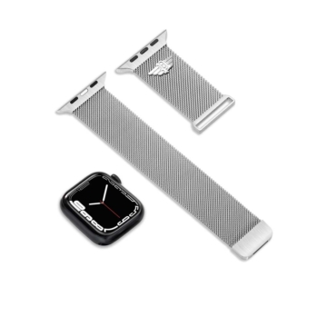 Police Mesh ezüst színű Apple Watch szíj 22 mm