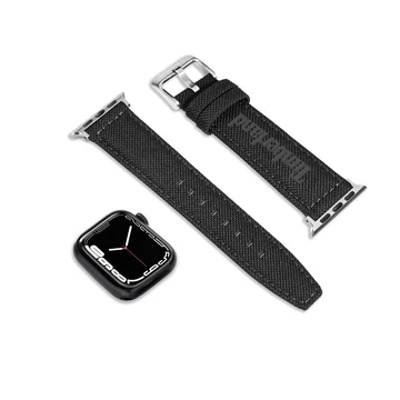 Timberland Sapo kék bőr Apple Watch szíj textil felsőrésszel 22 mm