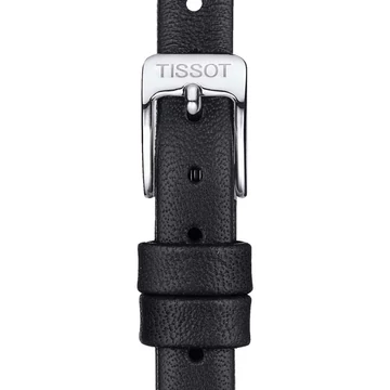 Tissot fekete gyári bőrszíj 9 mm