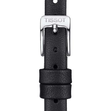 Tissot fekete gyári bőrszíj 9 mm