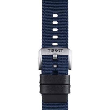 Tissot kék gyári textúrált bőrszíj 22 mm