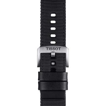 Tissot fekete gyári textil óraszíj 22 mm