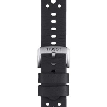 Tissot fekete gyári bőrszíj 22 mm