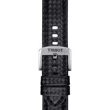Tissot fekete gyári textúrált bőrszíj 20 mm