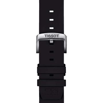 Tissot fekete gyári szilikon óraszíj 22 mm