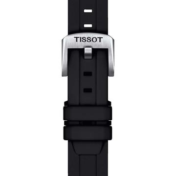 Tissot fekete gyári szilikon óraszíj 18 mm