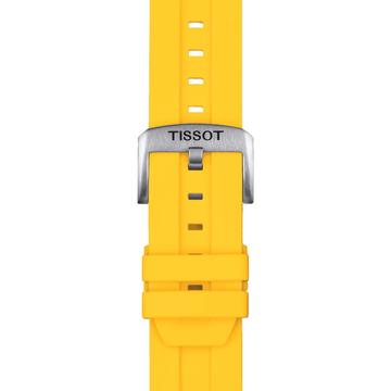 Tissot sárga gyári szilikon óraszíj 22 mm