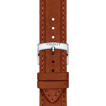Tissot barna gyári hasított bőr óraszíj 21 mm