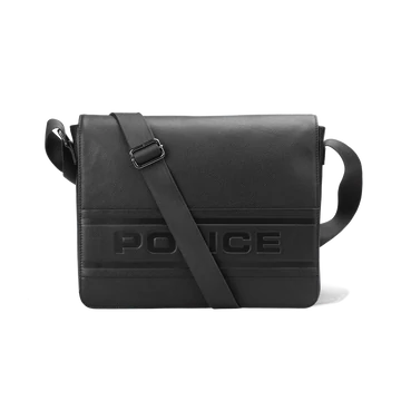 POLICE BŐR PT4853213_6-1 TÁSKA ROOTS MESSENGER BLACK
