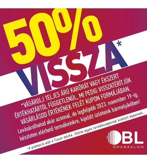 Fele-vissza promóció