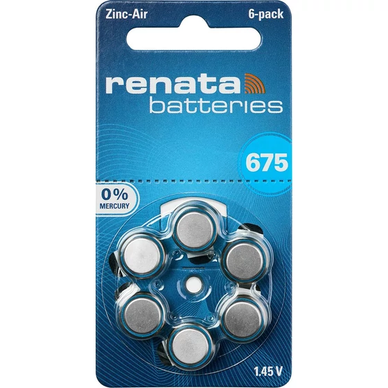 Renata ZA675 hallókészülék gombelem 6db/csomag