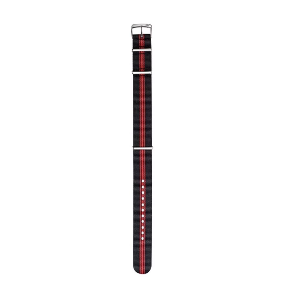 Morellato Nastro Cannete fekete-piros textil óraszíj 22 mm A01U3972A74801CR22