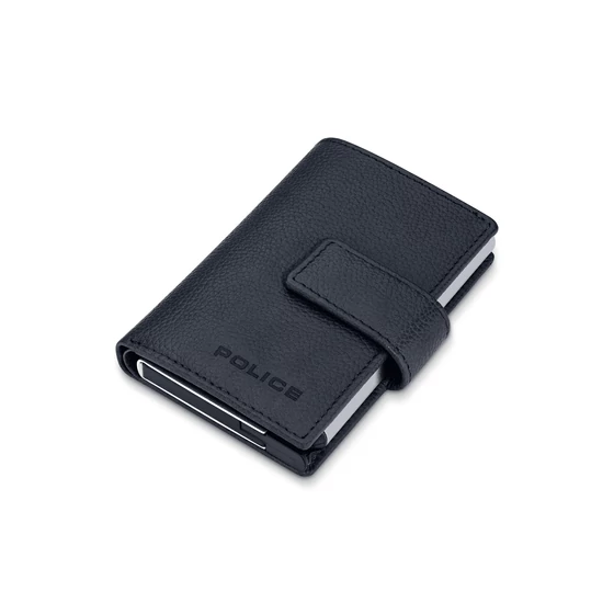 POLICE BŐR PELGD2206906 KÁRTYATARTÓ AUT. GENTS CARD CASE IN NAVY GENUINE 