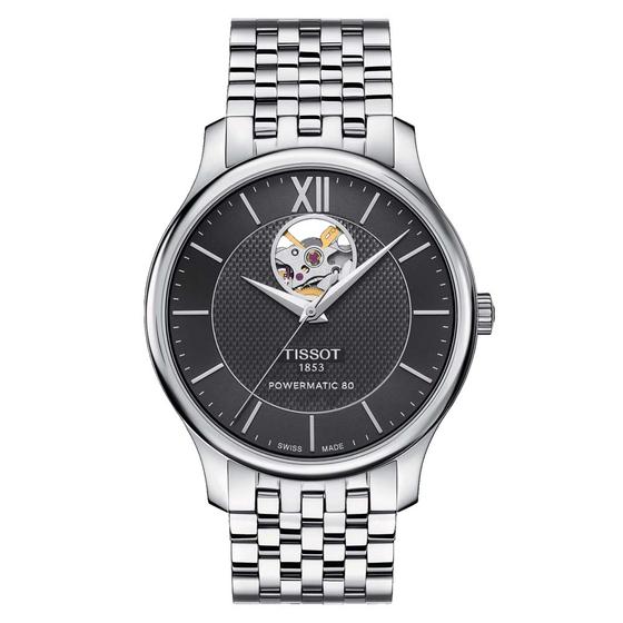 Tissot Tradition Powermatic 80 Open Heart férfi karóra T063.907.11.058.00