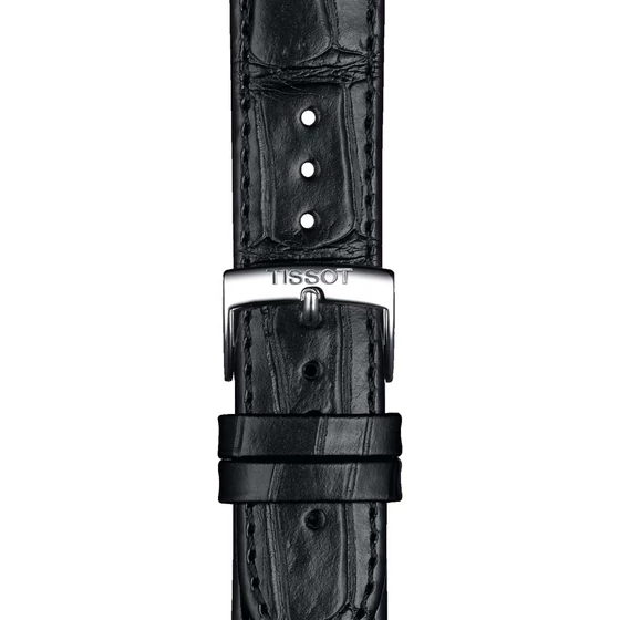 Tissot fekete gyári bőrszíj 20 mm