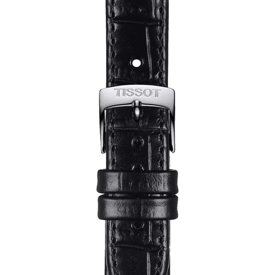 Tissot fekete gyári bőrszíj 15 mm