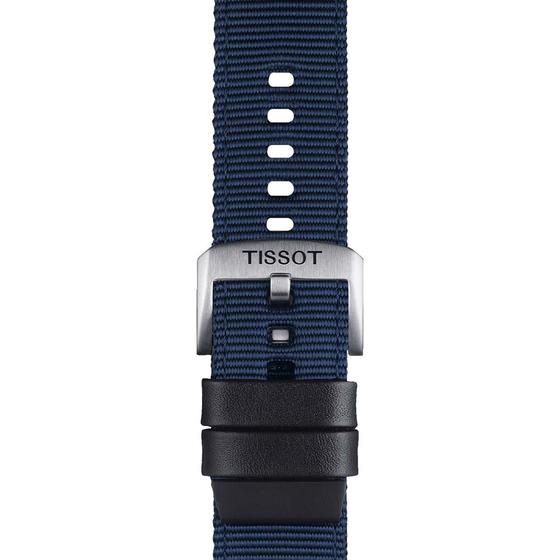 Tissot kék gyári textúrált bőrszíj 22 mm