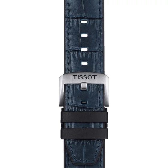 Tissot kék gyári bőrszíj 22 mm