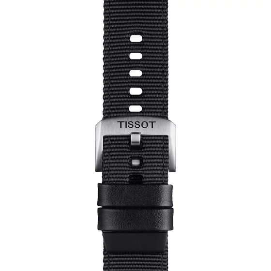 Tissot fekete gyári textil óraszíj 22 mm