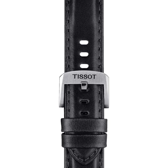 Tissot fekete gyári bőrszíj 20 mm
