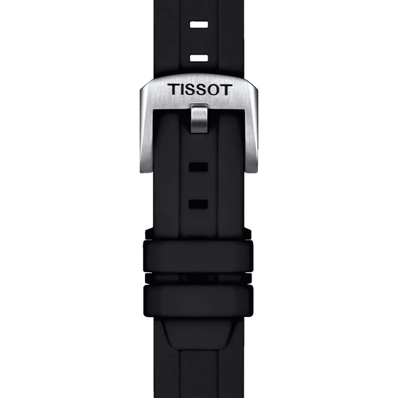 Tissot fekete gyári szilikon óraszíj 18 mm