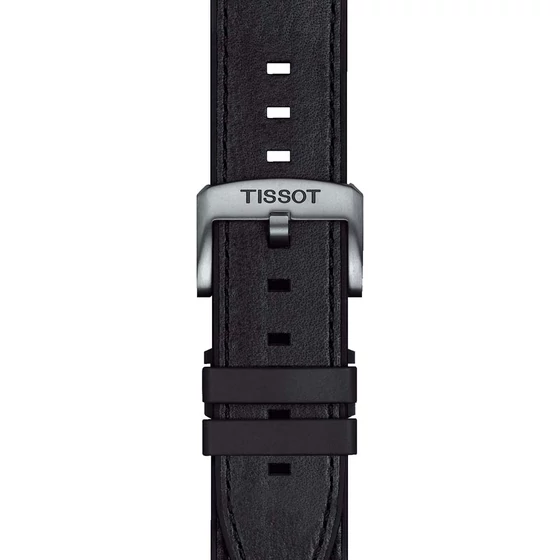 Tissot fekete gyári bőrszíj 23 mm