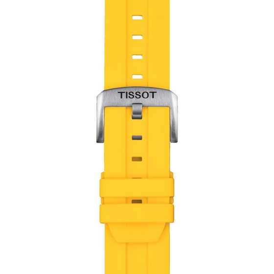 Tissot sárga gyári szilikon óraszíj 22 mm