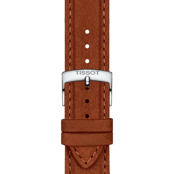 Tissot barna gyári hasított bőr óraszíj 21 mm