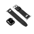 Kép 1/3 - Police Wings fekete bőr Apple Watch szíj 20 mm